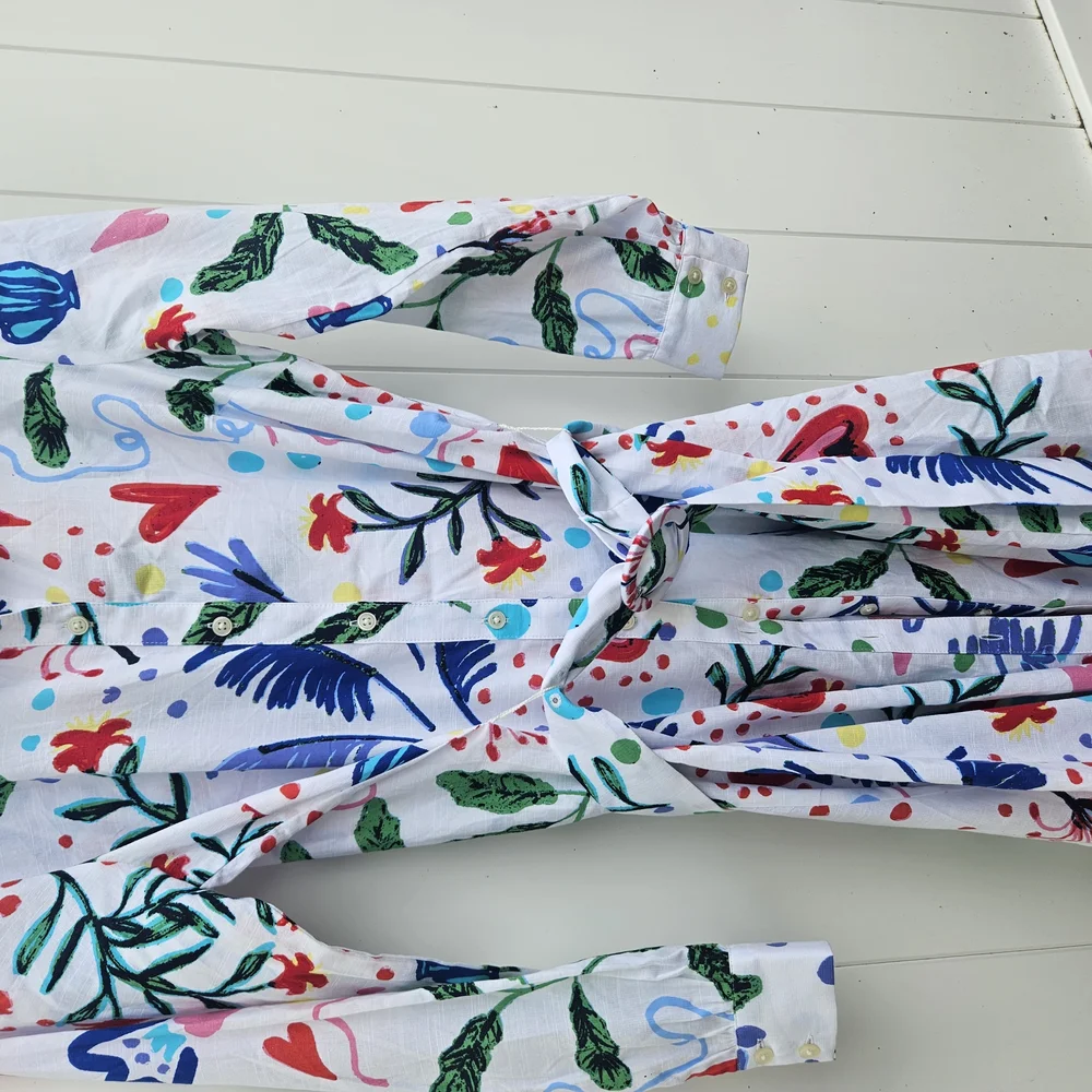 LOFT Multicolor Floral Long Sleeve Dress - Picture 4 of 10